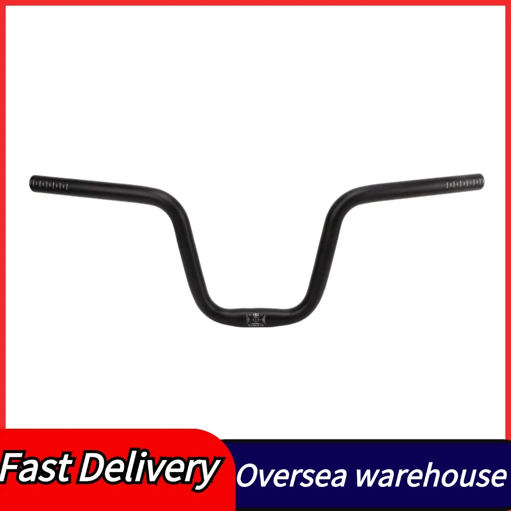 Mountain Bike Handlebar 25.4mm Diameter 580mm Extra Long Handlebar Aluminum Alloy Folding Road Bike Riser Bar 160mm Height