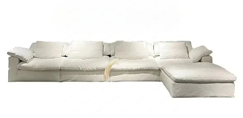 Sofa Linen Down Cloud Sofa Combination Modern Minimalist Cotton And Linen
