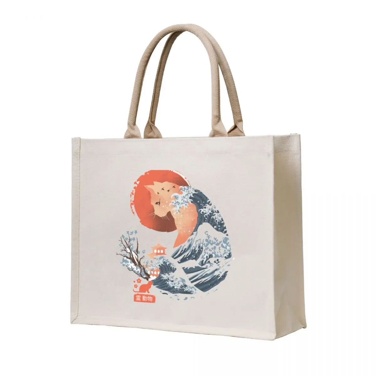 

Hokusai Cat Tote Bag Women's shopper bag shopping bag logo hand ladies