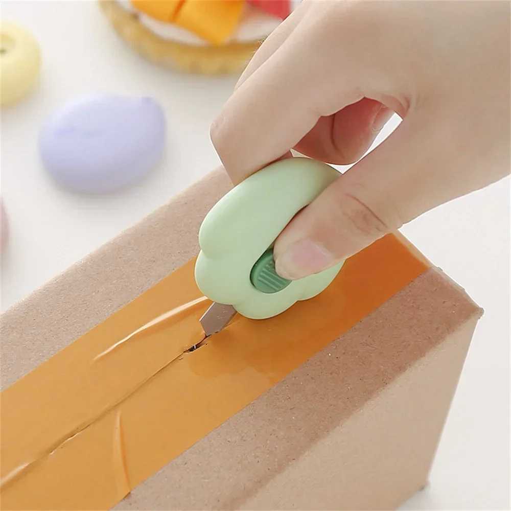 Cute Mini Small Pocket size Craft Wrapping Box Paper busta Cutter Utility Knife Letter Opener materiale scolastico per studenti