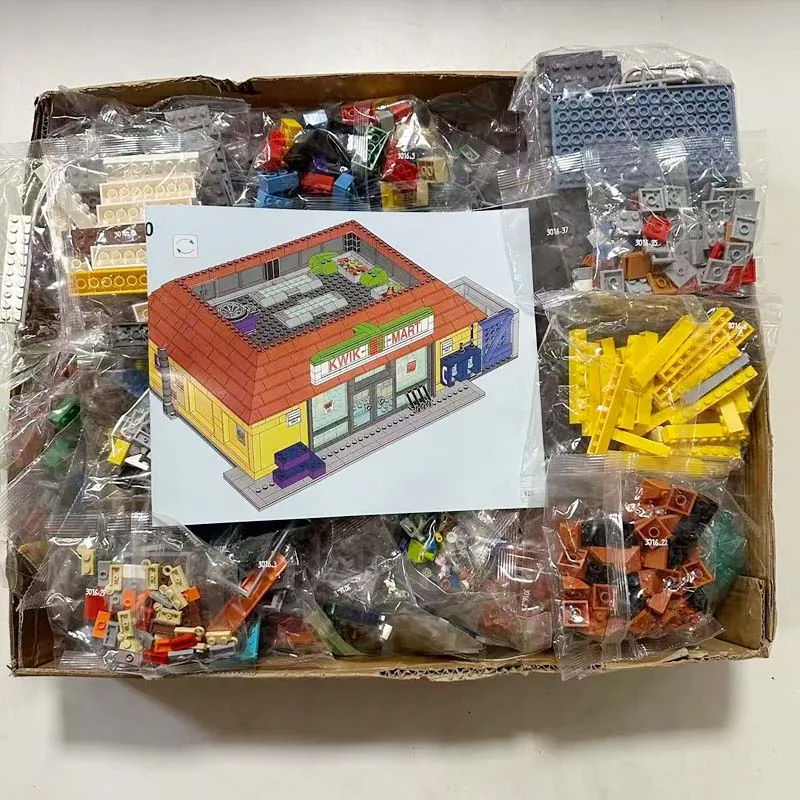 2179pcs 71016 Kwik E Mart Store Virginia Convenience Simpsoned Supermarket  Building Blocks Model Toys Birthday Christmas Gifts