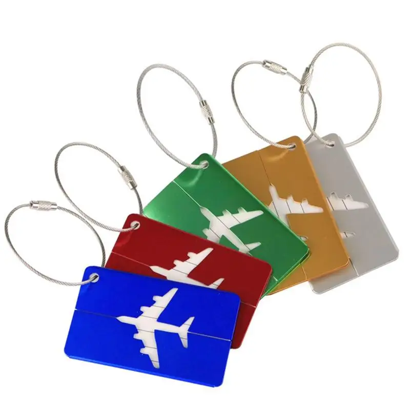 Travel Luggage Tags Metal Suitcases Tags Baggage Name Tags Suitcase Address Label Holder Metal Luggage Tag Travel Accessories