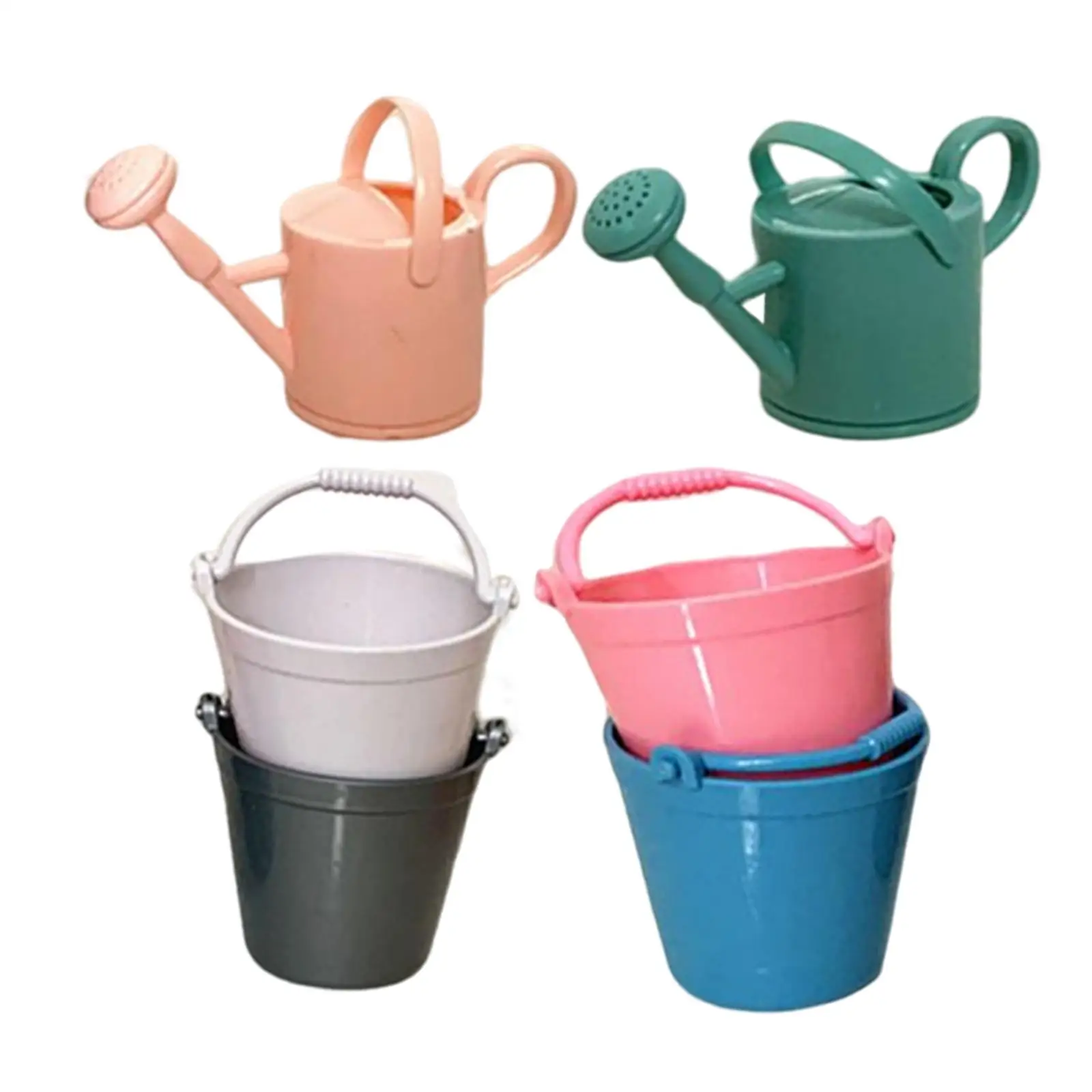 

1:12 Dollhouse Mini Water Bucket Mini Kettle Micro Landscape Decor Fairy Garden