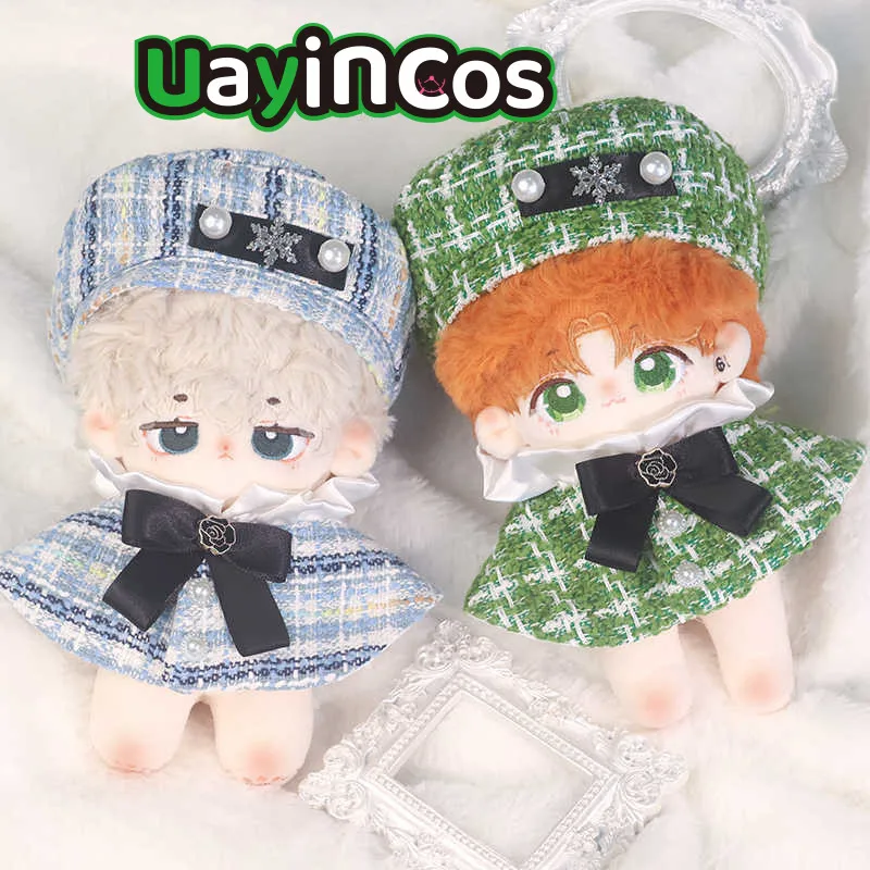 15cm Doll Clothes Fragrant Beret Little fragrant Wind  Elegant Socialite Suit Stuffed Plush Doll Accessories Anime Toy  Kids Gif