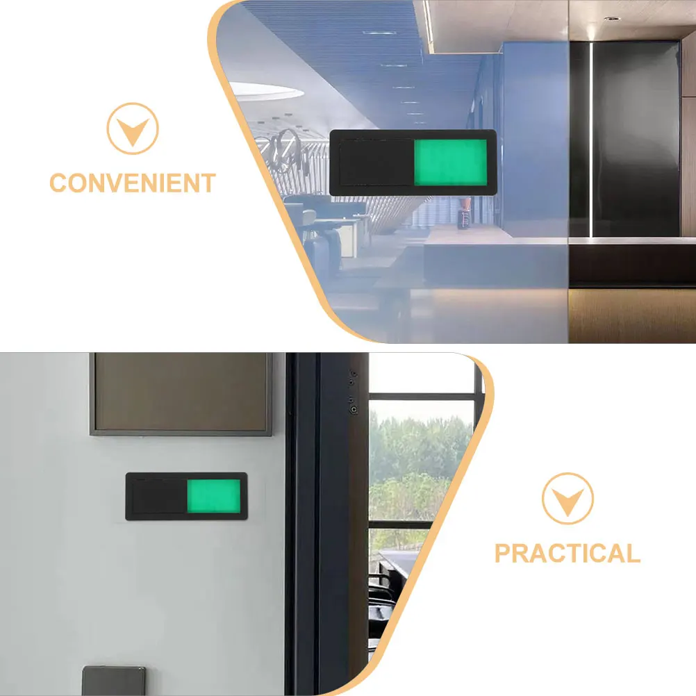 

2 Pcs Washroom Number Hanging Bathroom Coat Hanger Please Knock Door Black Office