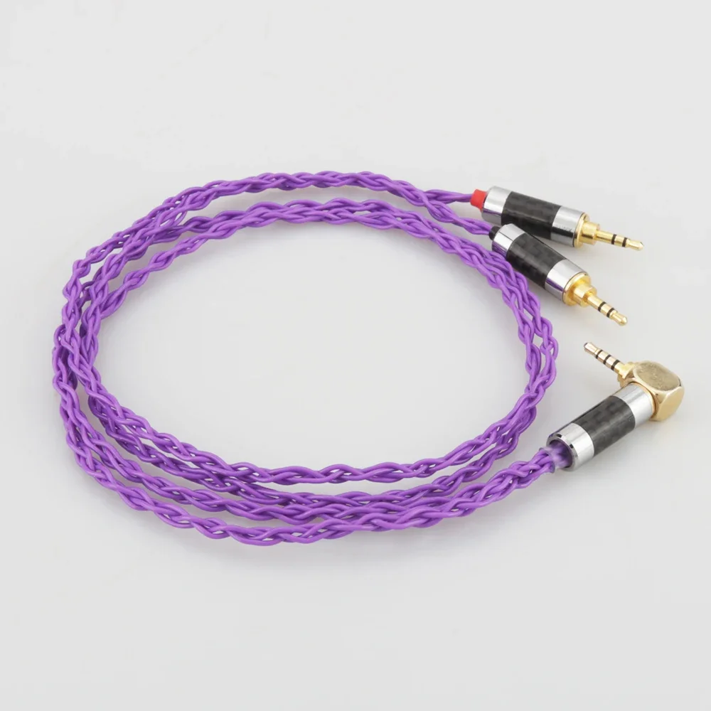 Audiocrast OCC 실버 도금 직각 균형 수-이중 2.5mm 수, Hifiman HE400S, HE-400I, P819AG, 2.5mm