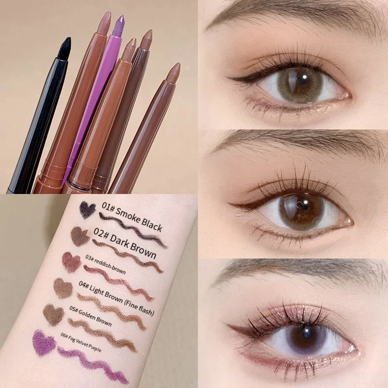 Eyebrow Pencil Color Glue Eyeliner Liquid Very Fine Non-smudging Color Waterproof  Sweat Resistant Brown Novice