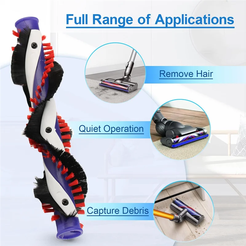 Abud-substituição de escova de rolo principal para aspirador de pó dyson dc35 dc44 dc45 dc43 substituição de escova de rolamento com escova de limpeza