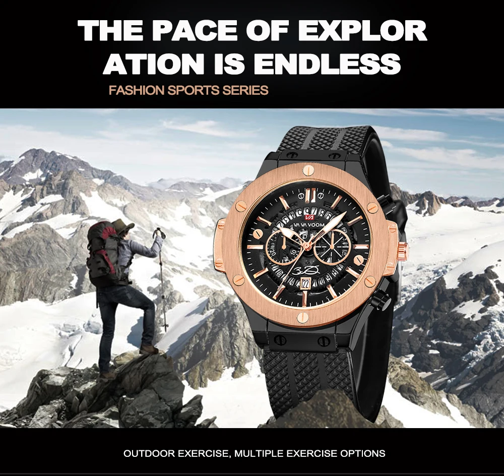 【2024 Hot Sale】Men's Outdoor Sports Watch Waterproof Multi-functional Climbing Watch Night Light Electronic Watch Running Fitnes