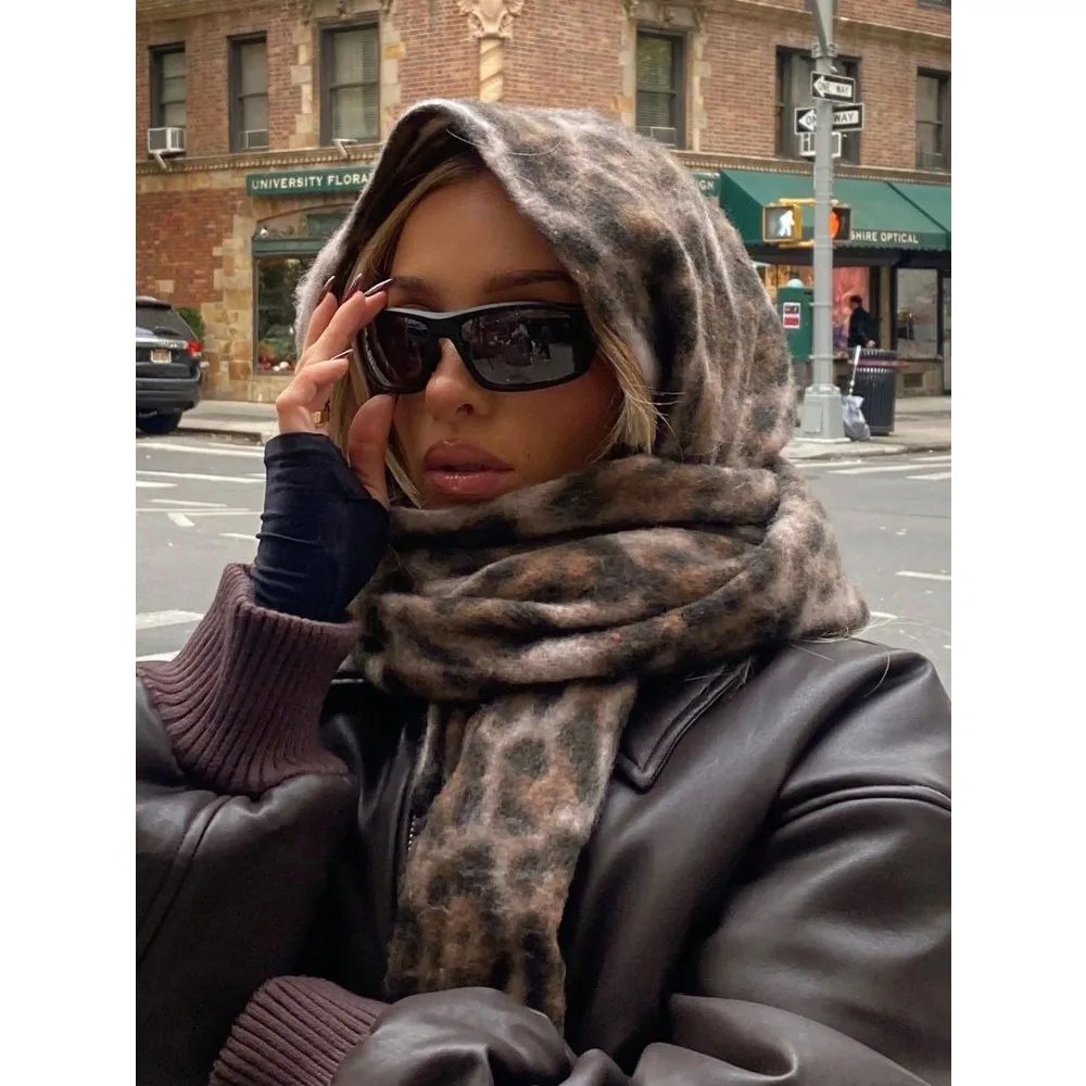 

Winter Travel Warm Cashmere Shawl Scarf Fashion Women Luxury Leopard Print Pashmina Blanket Wraps Female Poncho Bufanda
