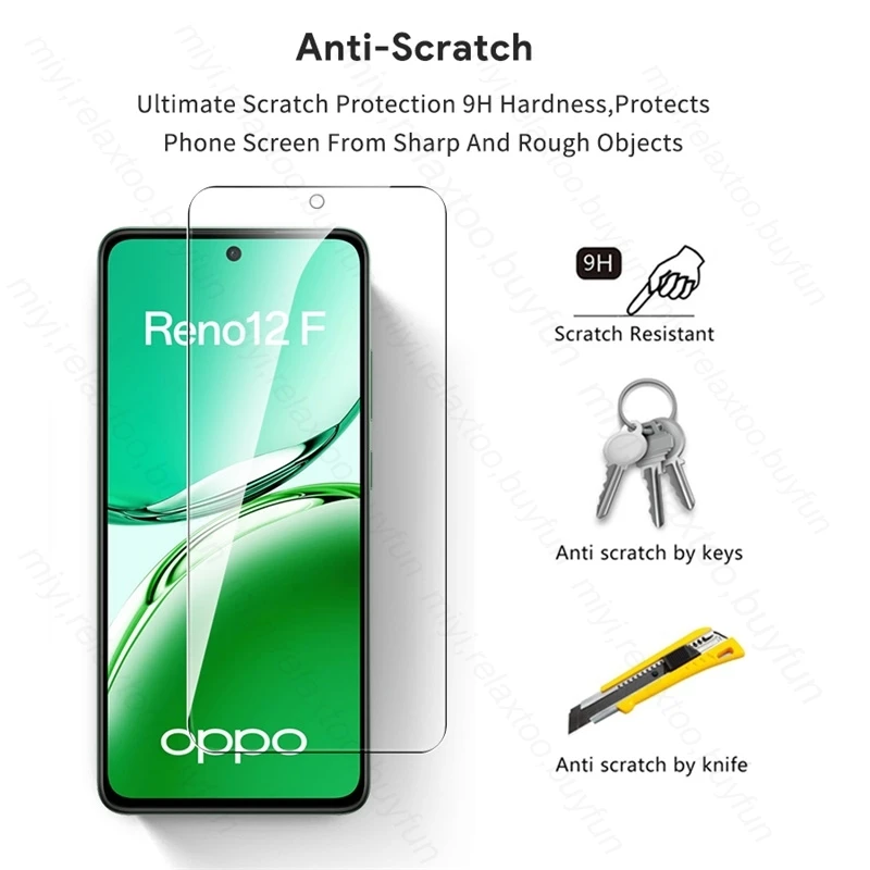 Proteggi schermo 8To1 per Oppo Reno12 F 4G 5G Vetro protettivo Reno12F Vetro fotocamera Reno 12F 12 F F12 2024 CPH2637, CPH2687 6.67"