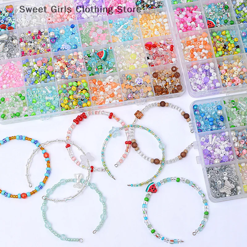 

Летнее мороженое, сода, цвет, стеклянные рисовые бусины, разноцветные, сделай сам, браслет из бисера ручной работы, ожерелье, серьги, ювелирный материал, посылка