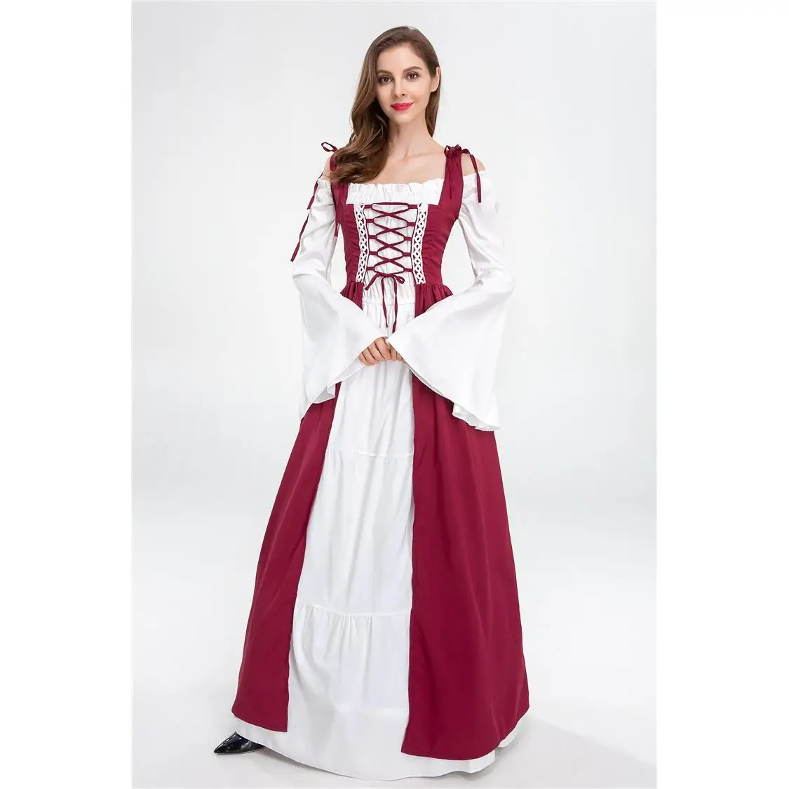 

loween Court Princ Queen Costume Retro European Royal Sle Performance Clothes Stage Performance Outfit Women's Faion