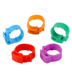 50/100Pcs 20~24mm Chicken Foot Rings Adjustable Poultry Leg Snap Ratchet No Number Buckle Clip Chick Duck Goose Pigeon Raising