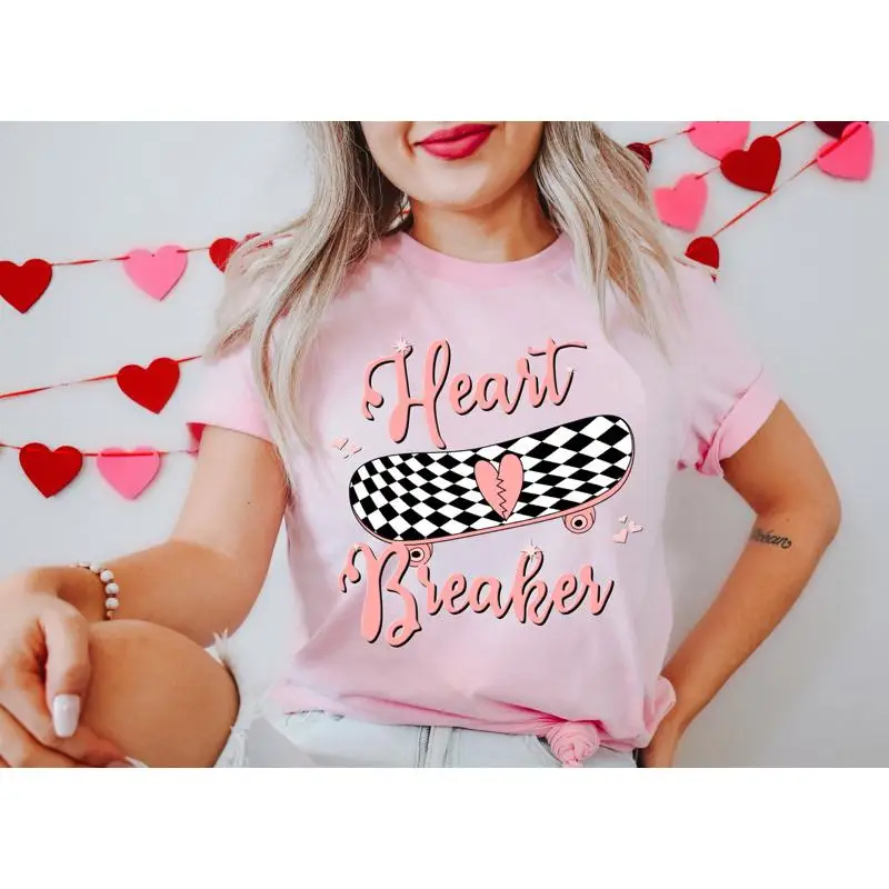 Heart Breaker T Shirt Single AF Galentine's Day Funny Valentine's Retro Best Friends