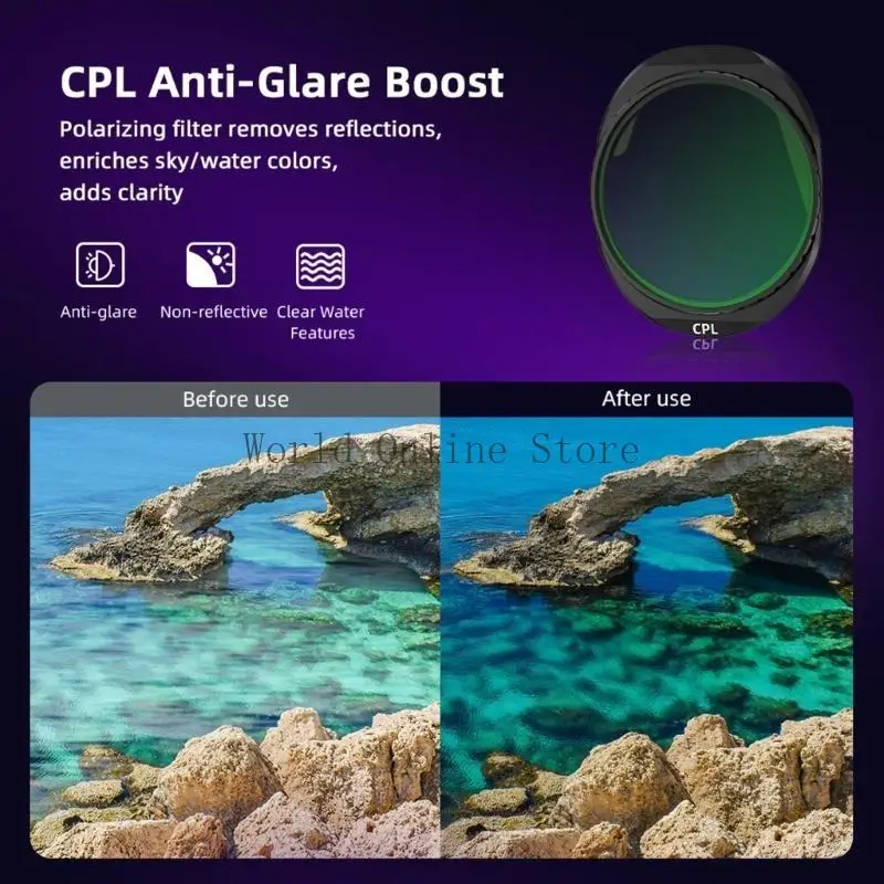 Filter Polarizer Filter Lensa Aluminium Filter CPL ND8 ND16 ND32 Filter 87HC