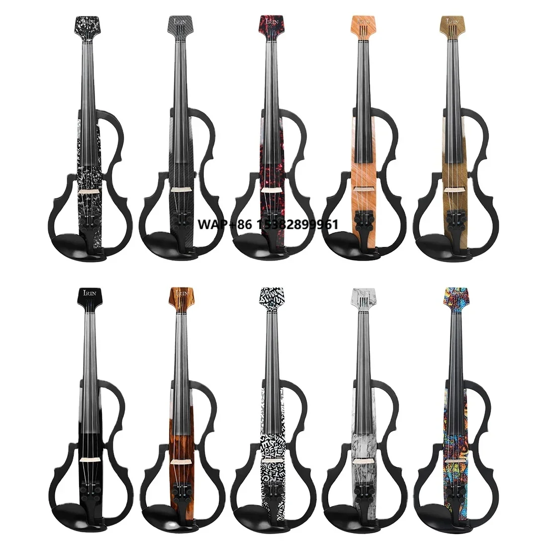 

Cross Border IRIN Carbon Fiber Headless Electric Violin Silent Student and Adult Musical Instrument Accessory for Students