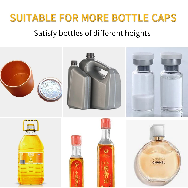 PRODUTO-Máquina tampando de prensa superior de mesa Preço de fábrica Garrafa de plástico puro por atacado, garrafa de vidro 0,4-0,6MPA 20