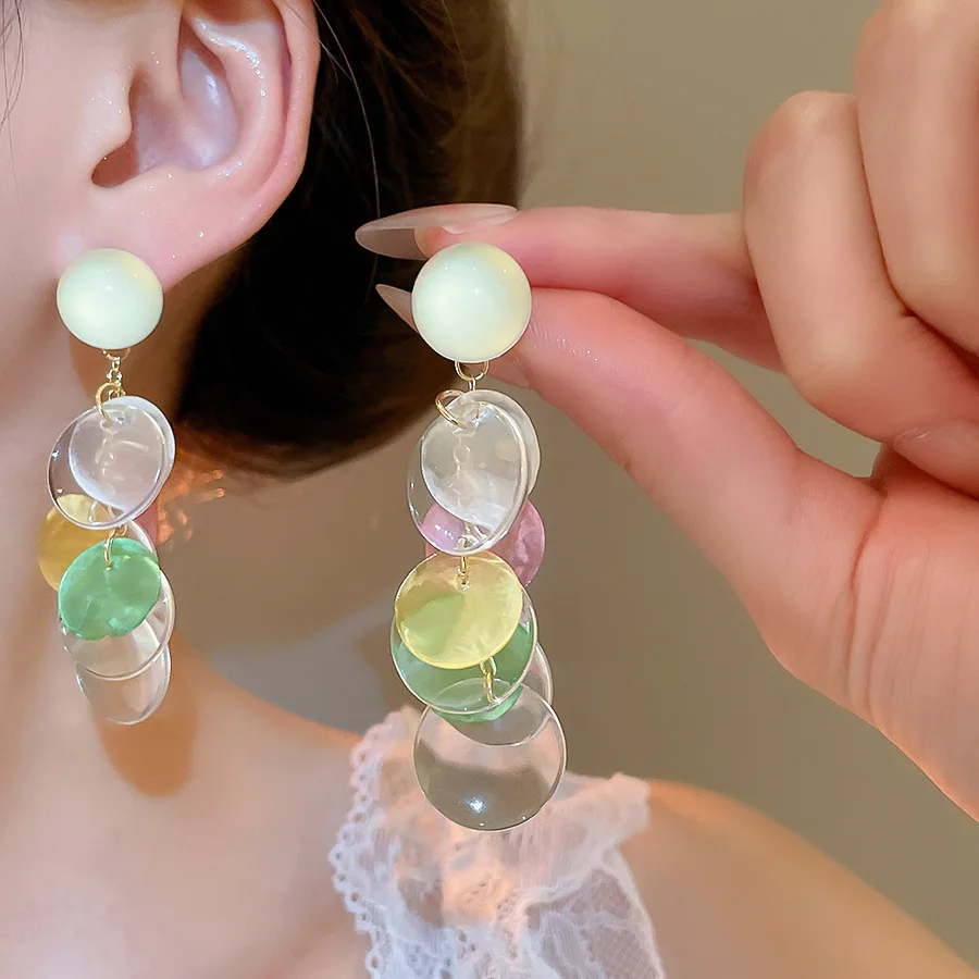 Stud Earrings Flower Love Tassel Sweet Feminine Premium Lightweight Comfortable Silver Post Office Commute Evening Jewelry