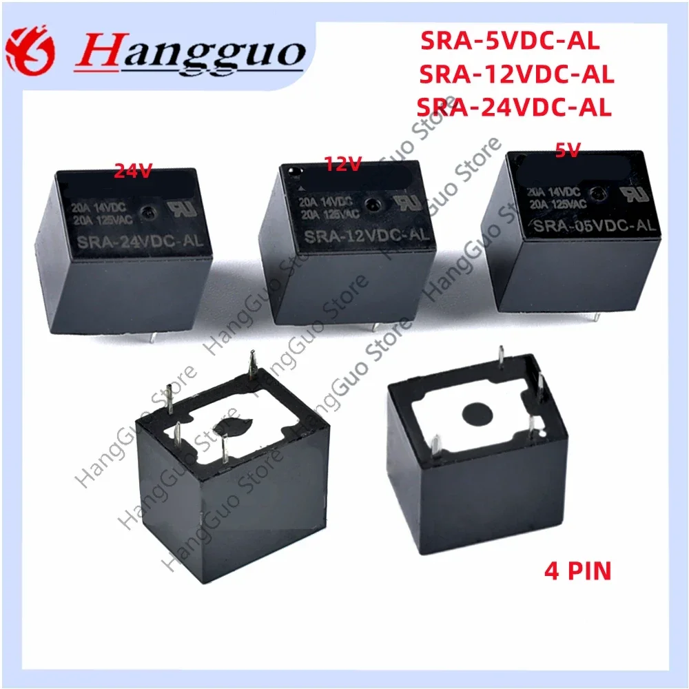 5PCS/Lot Original SRA-05VDC-CL SRA-12VDC-CL SRA-24VDC-CL 12V 20A 5PIN SRA-05V 12V 24V-AL 4PIN Automobile Relay