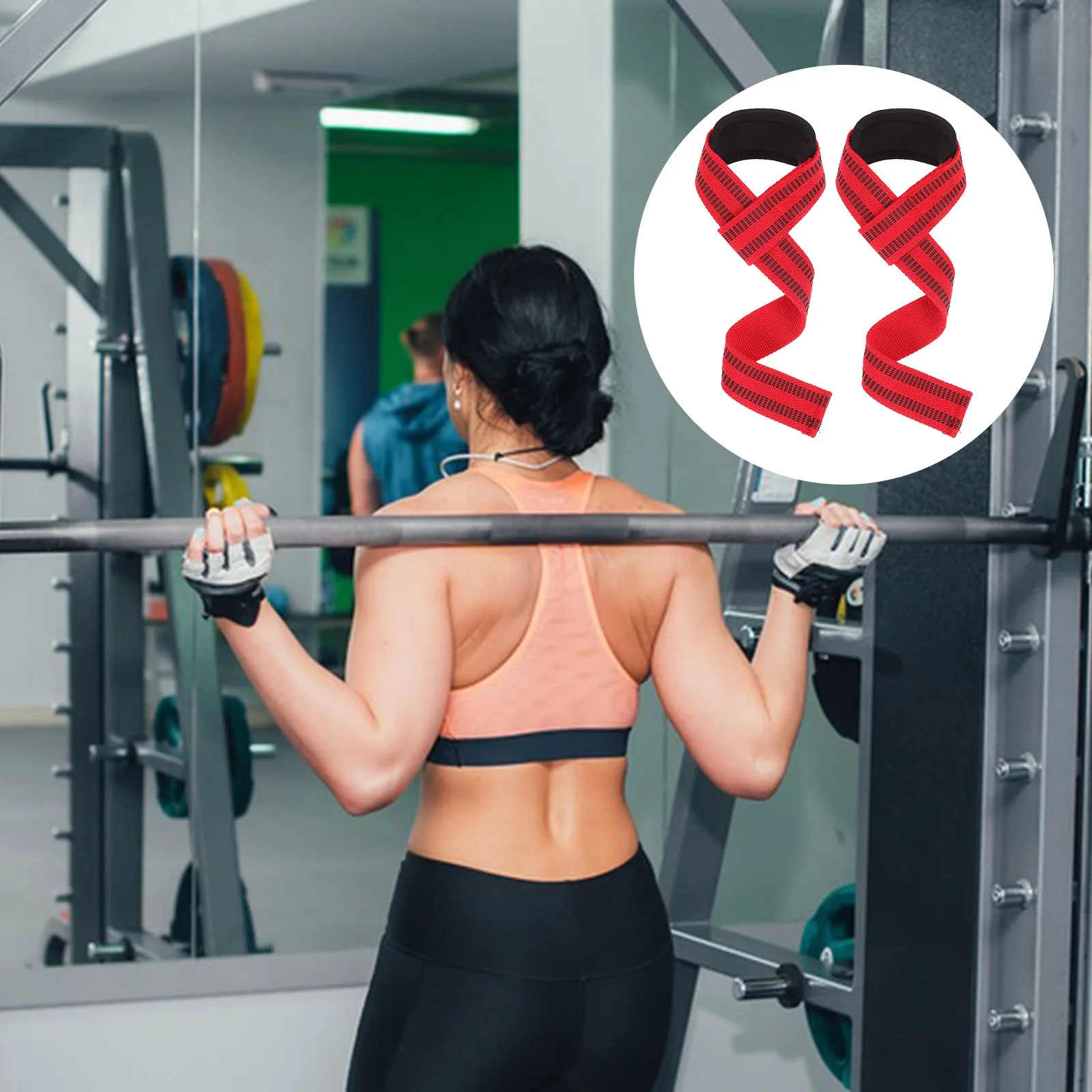 

2Pcs Wrist Brace Soft Fabric Wrist Belt for Deadlift and Fitness Protection Grip Strap Weightlifting Grip Strap