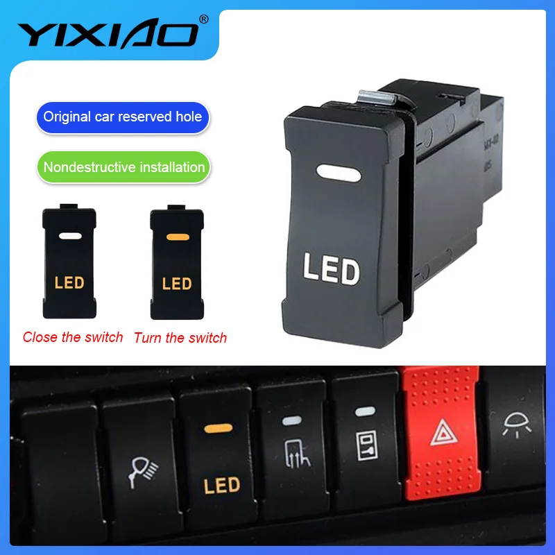 

1 PC Car LED Fan Rearview mirror fold Spotlight Tailgate Switch button With Connection Wire For Iveco Daily Axon Motor Home New