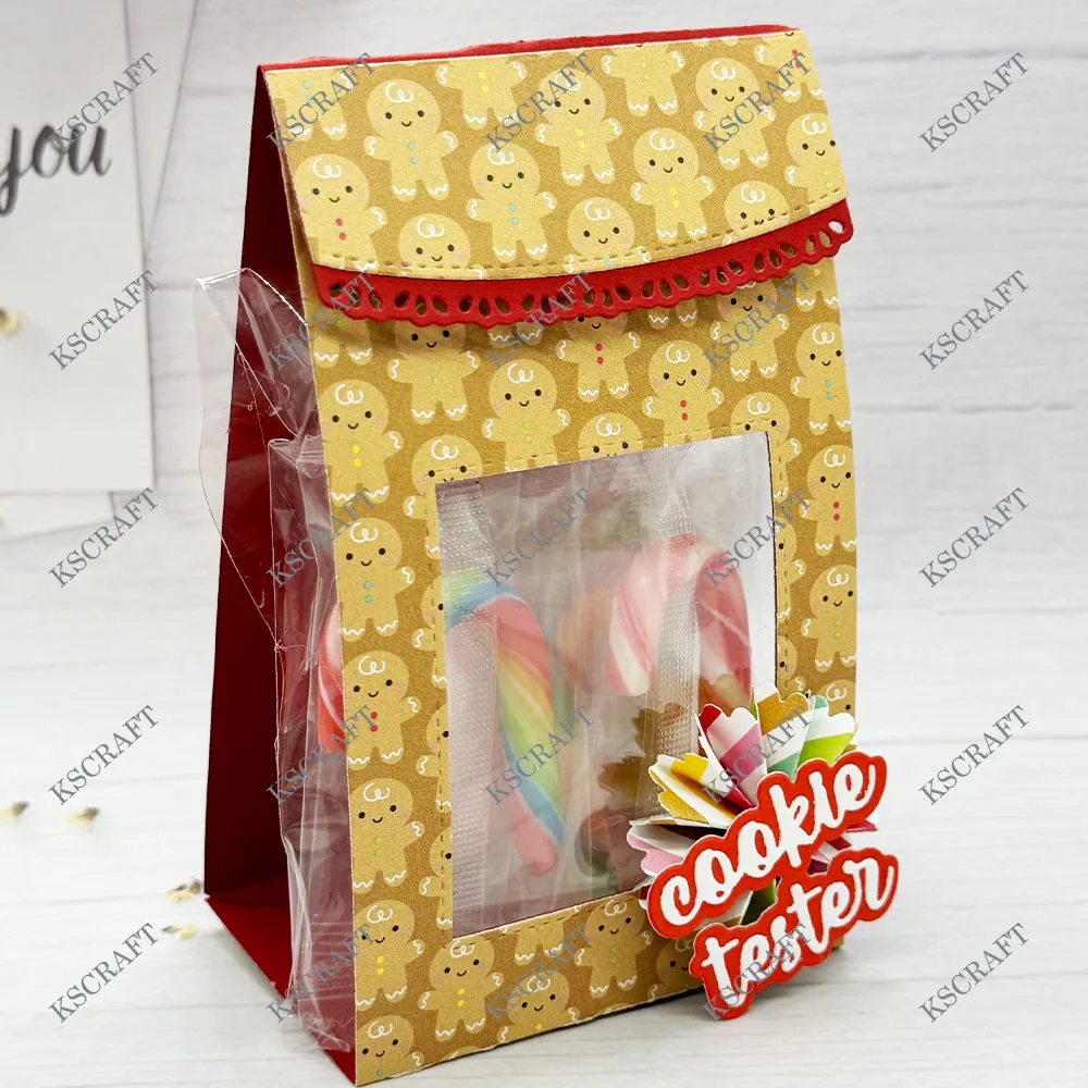 KSCRAFT 3D Candy Bag Holder Cutting Dies Stencils for DIY Scrapbooking Decorative Embossing DIY Paper Cards