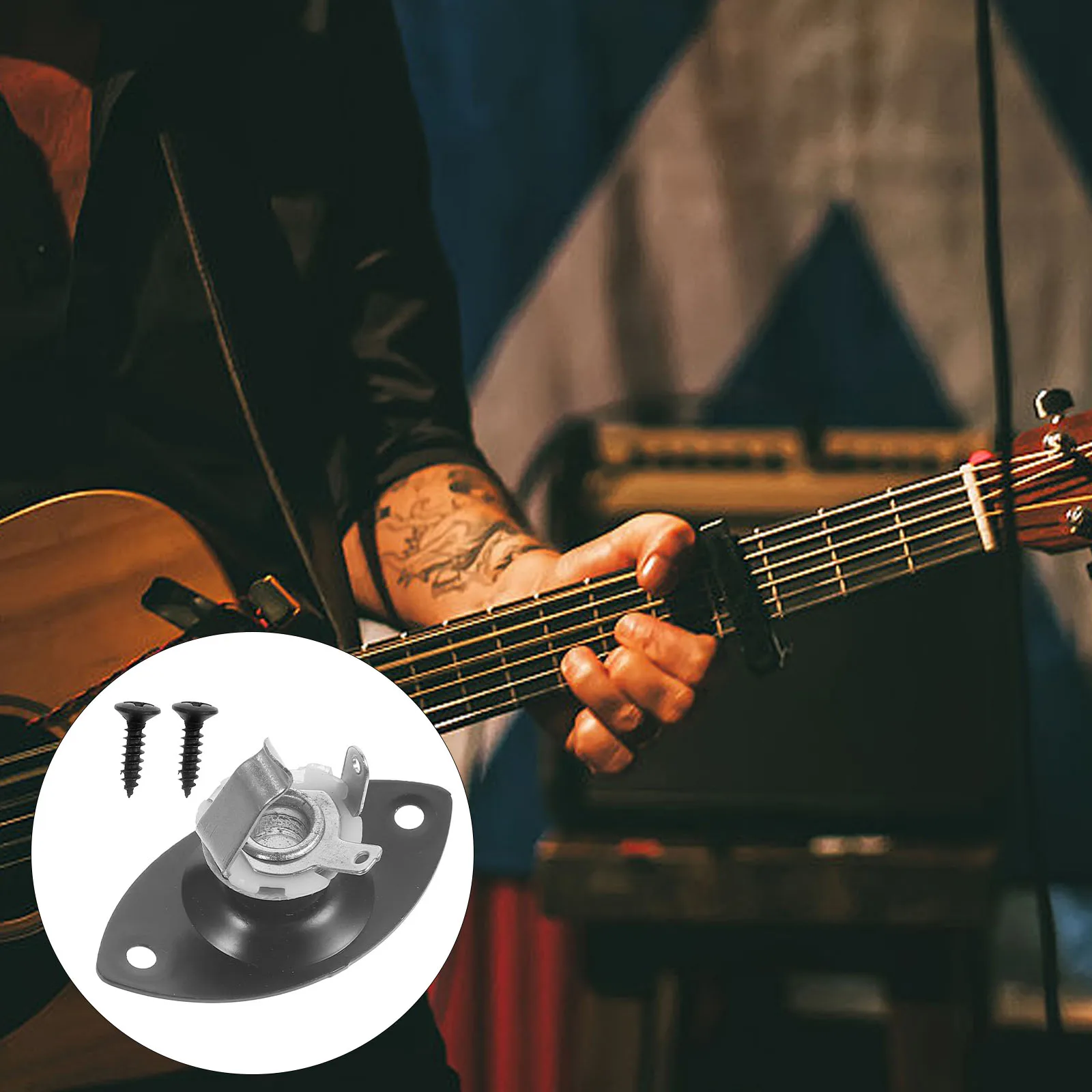 

Guitar Jack Electric Accessories Tail Pin Output Connection Plate Jackplate Socket