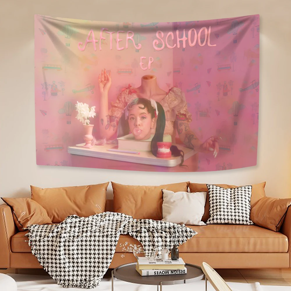 

Singer Melanie Martinez Tapestry Album Cover Home Decoration Large Fabric Wall Hanging Background Cloth Dorm Decor Sofa Blanket