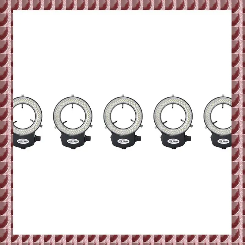 

A95G 5X Microscope Light Ring Light Adjustable 144 Lamp Beads LED Light Source Industrial Microscope Ring Illuminator EU Plug