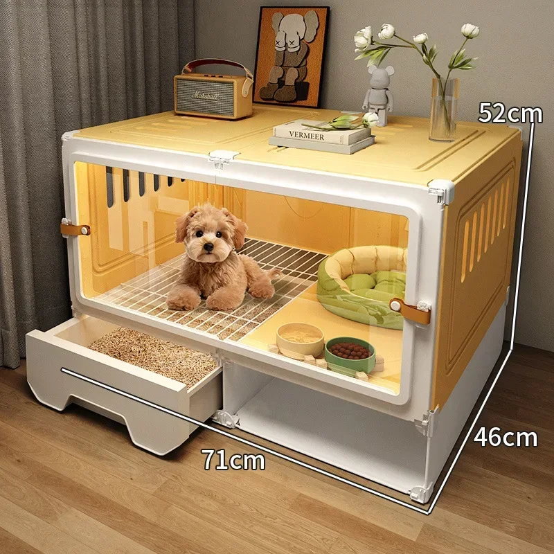 Dog cage with toilet separation one room one living room one bathroom pet cage family small dog Teddy Corgi dog villa