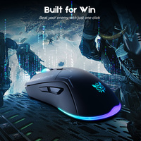 ONIKUMA CW917 Wireless Gaming Mouse 2.4G 6 Buttons Adjustable DPl 7 RGB Lighting Mode Ergonomic E-Sports Mice With Breathing LED