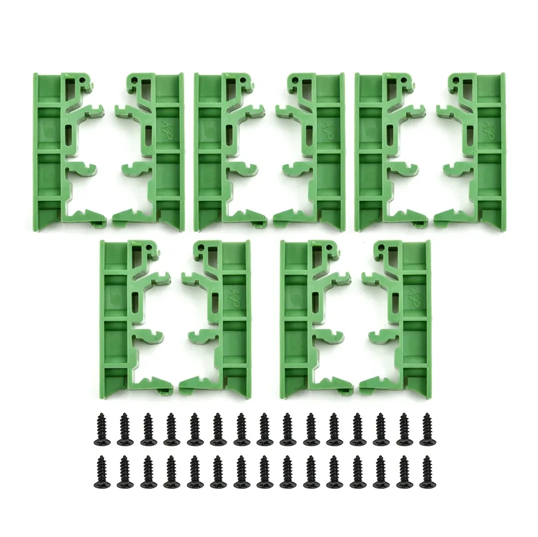 10pcs DIN 35 Rail Adapter DRG-01 PCB Mount Holder Circuit Board Mounting Bracket Circuit Board Multi Tools Hole Pitch