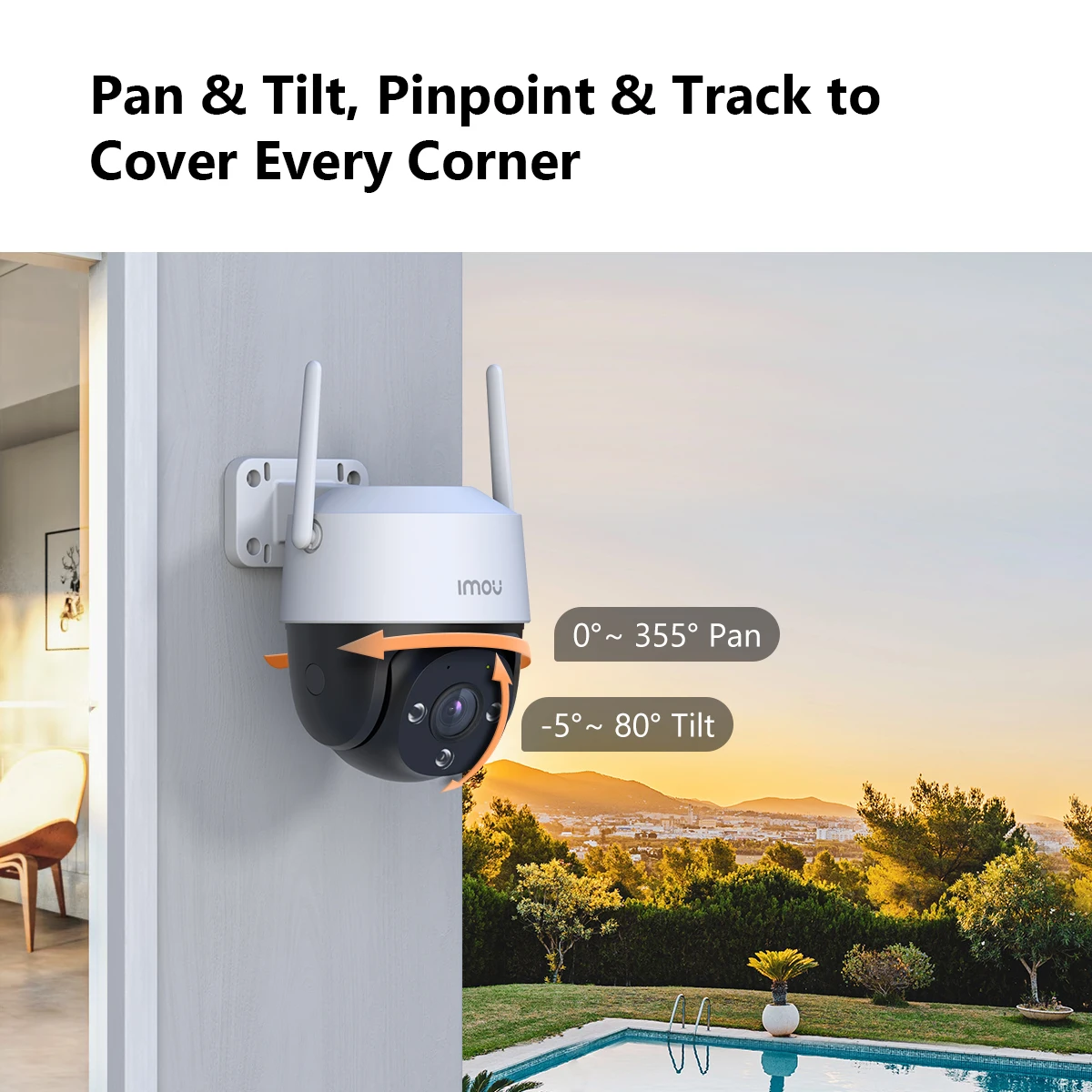 Imagem -02 - Imou Pcs Outdoor Ip66 Cruiser se Mais 4mp Conjunto Câmera Wi-fi Segurança Smart Color Night Vision 360 ° Cobertura Smart Auto Tracking