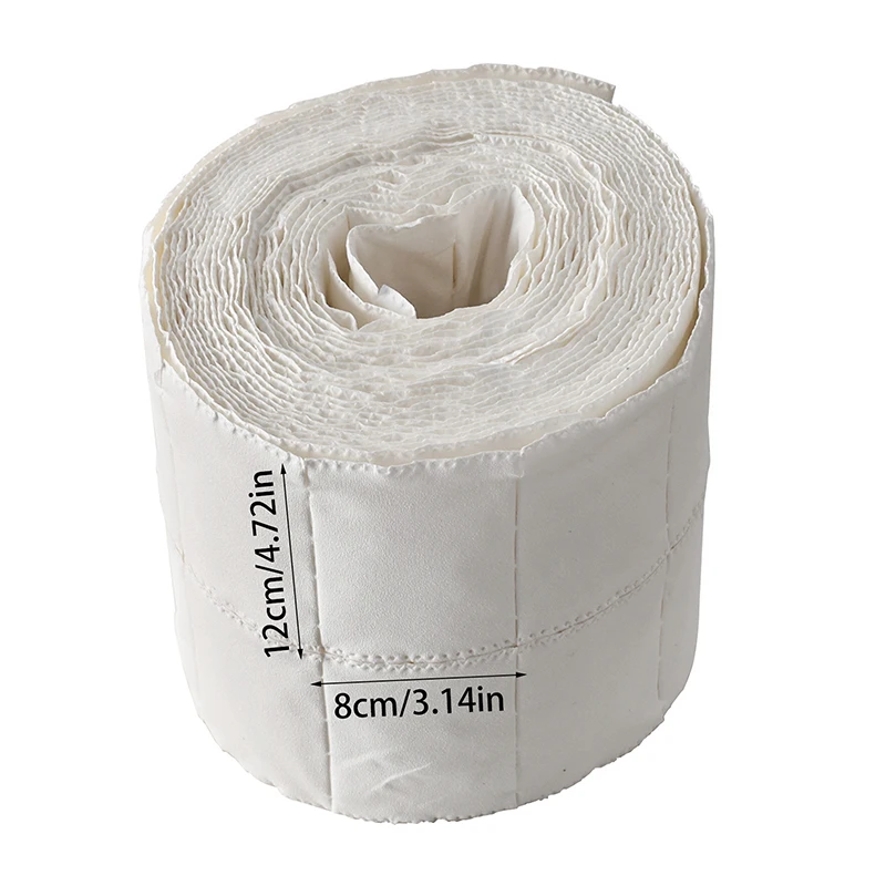 500 Pz/rotolo Nail UV Gel Polish Remover Cotone Pulito Pad Bianco Strappato Senza Pelucchi Salviette Per Unghie Trucco Soak Unghie Artistiche Manicure Strumento