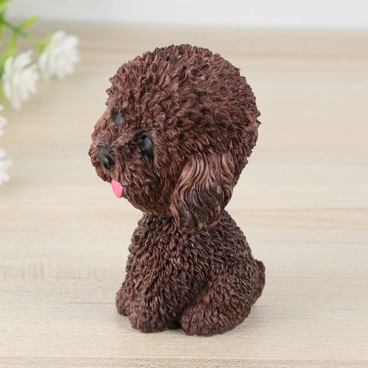 

Car Interior Ornament Cartoon Animal Swing Design Cute Resin Craft for Auto Decor Home Office Desk Table Balcony Brown