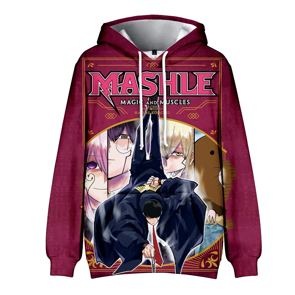 2023 neue Manga Mashle Magie und Muskeln Anime Hoodie Langarm Streetwear Frauen Männer Sweatshirt Mashle Harajuku 3D Kleidung