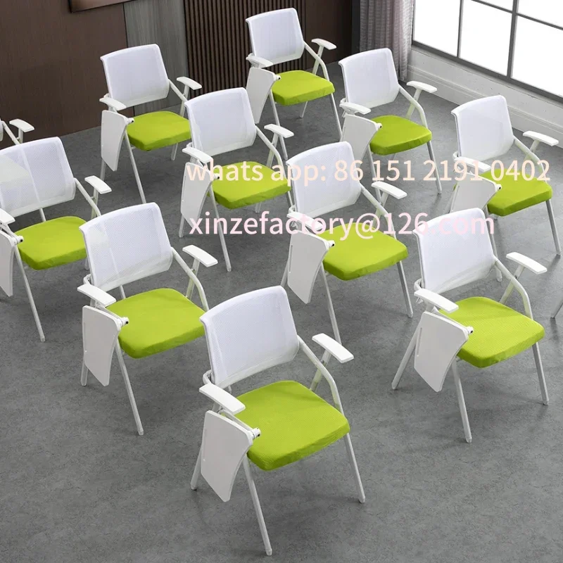 

Customizable krzesło szkoleniowe z tablicą, składana tablica do pisania, sala konferencyjna, zintegrowane stół i krzesł