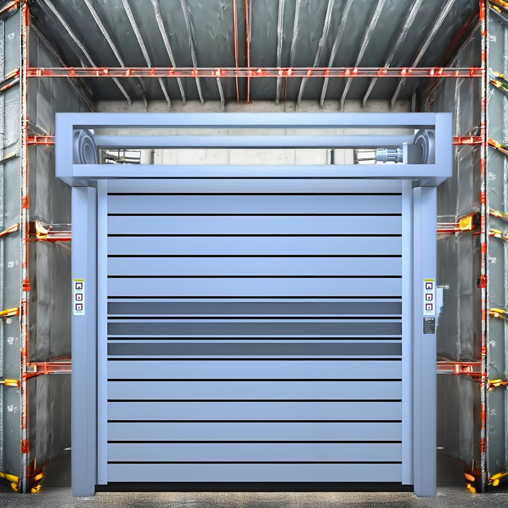 Customizable High-Speed Automatic PVC Rapid Roll Door Fast Rolling Foldable Car Wash Workshop Roller with Finished Surface