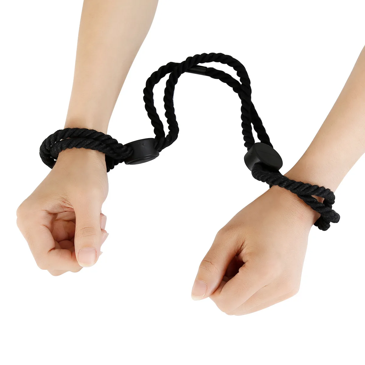 Algemas de corda de algodão, punhos de perna multifuncionais, adequados para homens e mulheres, escravo fetiche, dramatização, bondage, toque, diversão