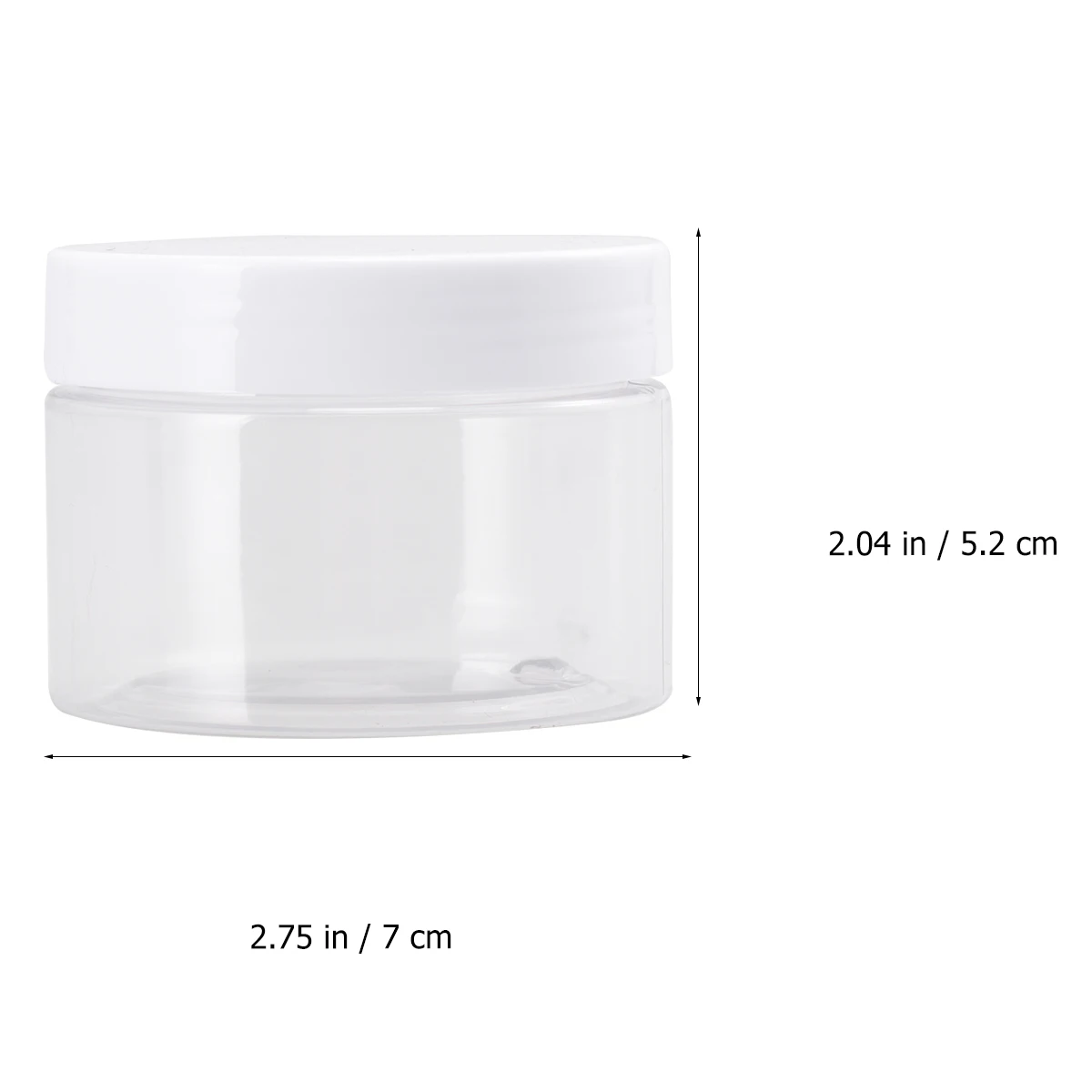 

12 PCS Cream Plastic Packaging Bottles Empty Jar Pot Travel Small Jars for Creams White