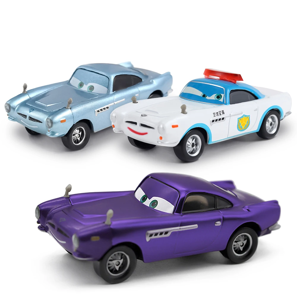 Coche de juguete de aleación para niños, modelo a escala 1:55 de Finn McMissile, el superespía británico de Disney Cars, versión básica y versión disfrazada