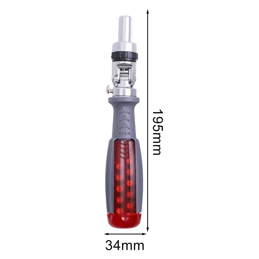 Multifunctional Ratchet Screwdriver 180 Degree Rotation 10-in-1 Ratcheting Screwdriver Set Magnetic Ratchet Screwdrivers