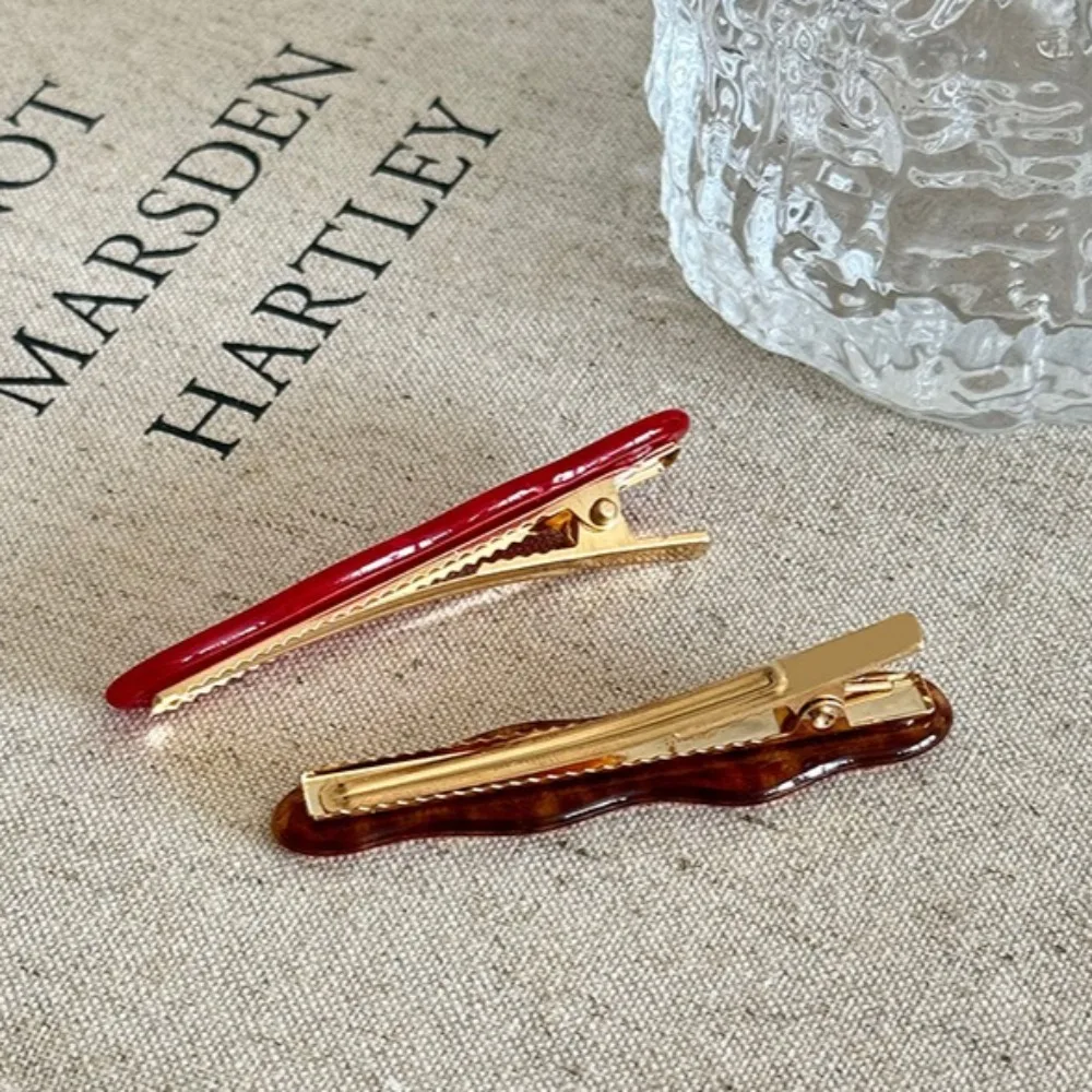 

Irregular Acetic Acid Wavy Hair Clips for Women Side Bangs Duckbill Hair Clips Barrettes Fashionable Hair Accessories Заколки
