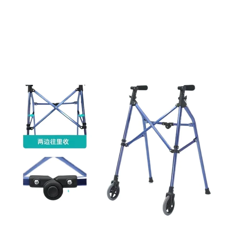 Folding Rehabilitation Adult Walking Aid Lightweight Space Saver Mobility Walkers Rollaters Walkers with Wheels for Seniors