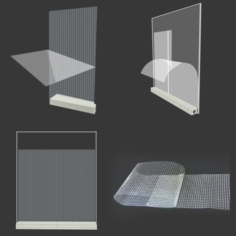 Ultra Thin Transparent LED Film Screen Flexible Advertising Display LED Glass Wall Screen for Window