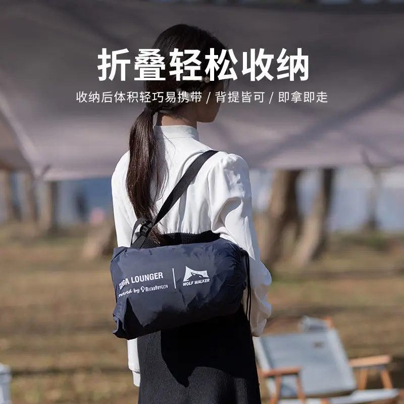 Youpin หมาป่า WALKER กลางแจ้งอัตโนมัติแบบพกพาเก้าอี้โซฟาเป่าลมเตียงสำนักงานอาหารกลางวัน Break ชายหาด Tempat Tidur Tiup