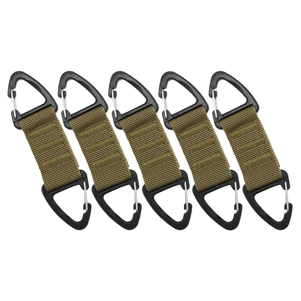 5 Pcs Glove Grabber Mountaineering Keychain Camping Accessories Hanging Buckle Portable Nylon Webbing