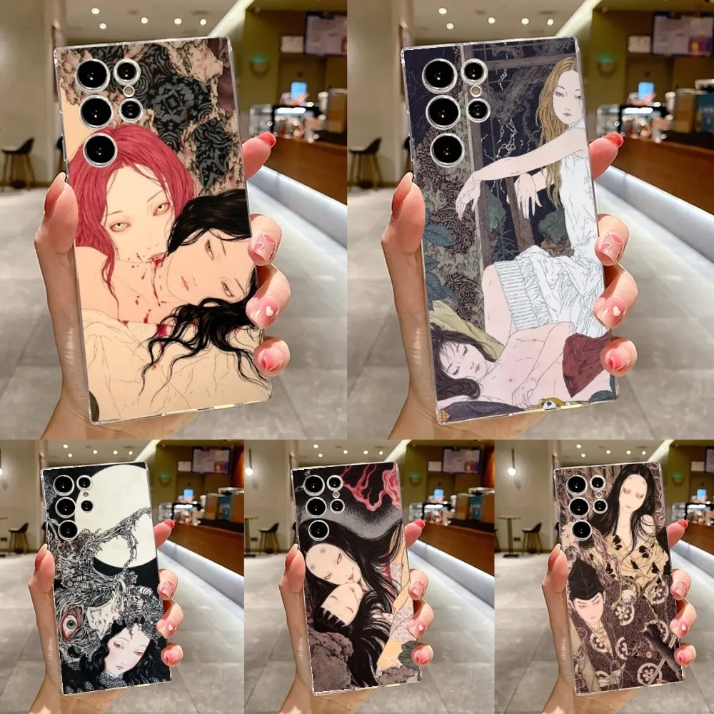 Artist Takato Yamamoto Phone Case For Samsung Galaxy A71,70,52,51,40,31,A50,30S,21S,Note20ultra Transparent Cover