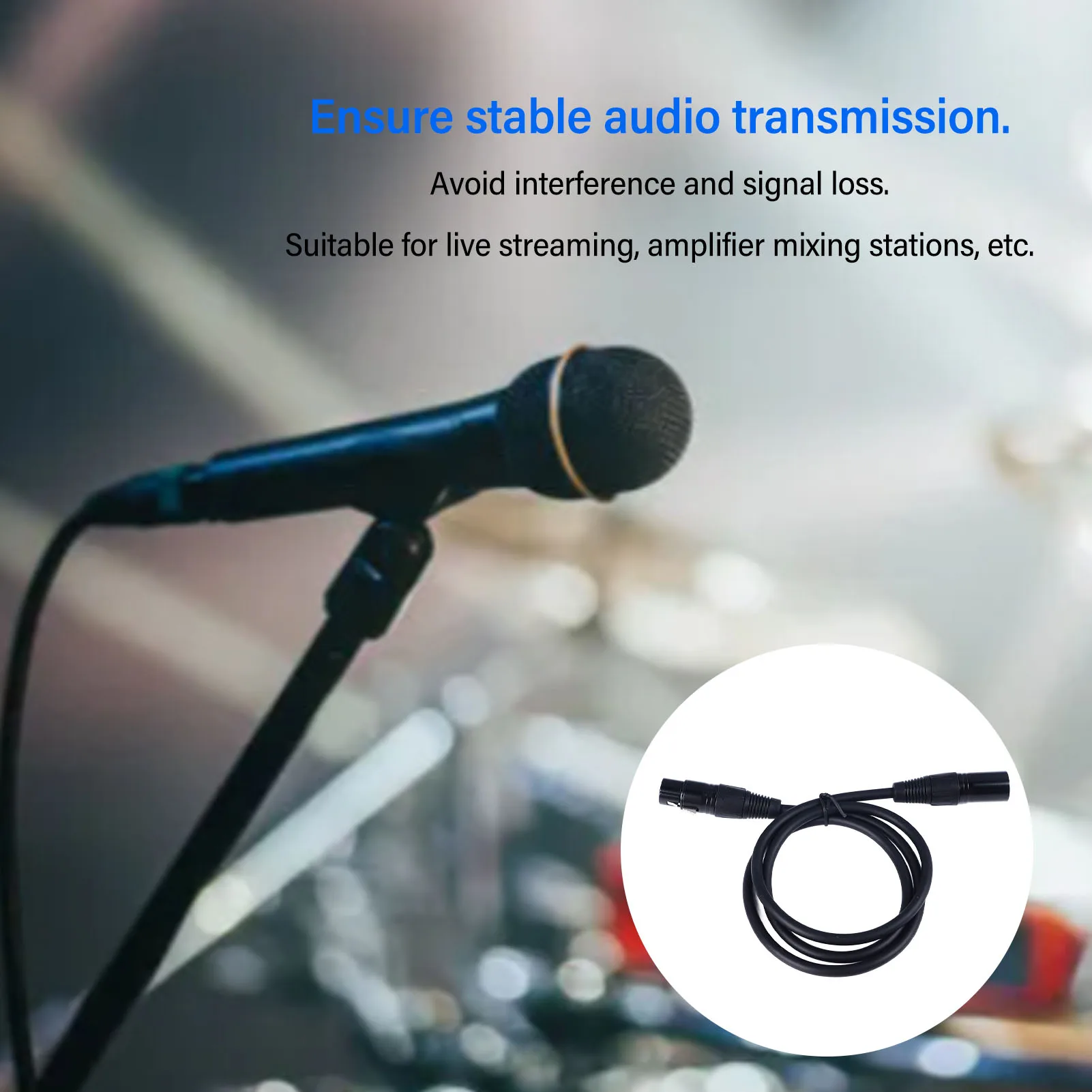 

8Pcs XLR Male to Female Cable Microphone Audio Cord 1m Audio Line for Music Performance XLR Audio Cable XLR Male to Female Cable